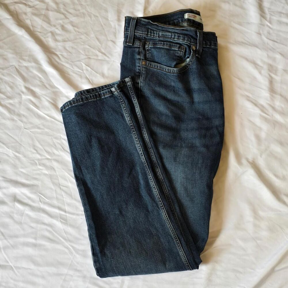Levis Signature Men's Straight Fit Jeans 34x34 Medium Wash Blue Denim